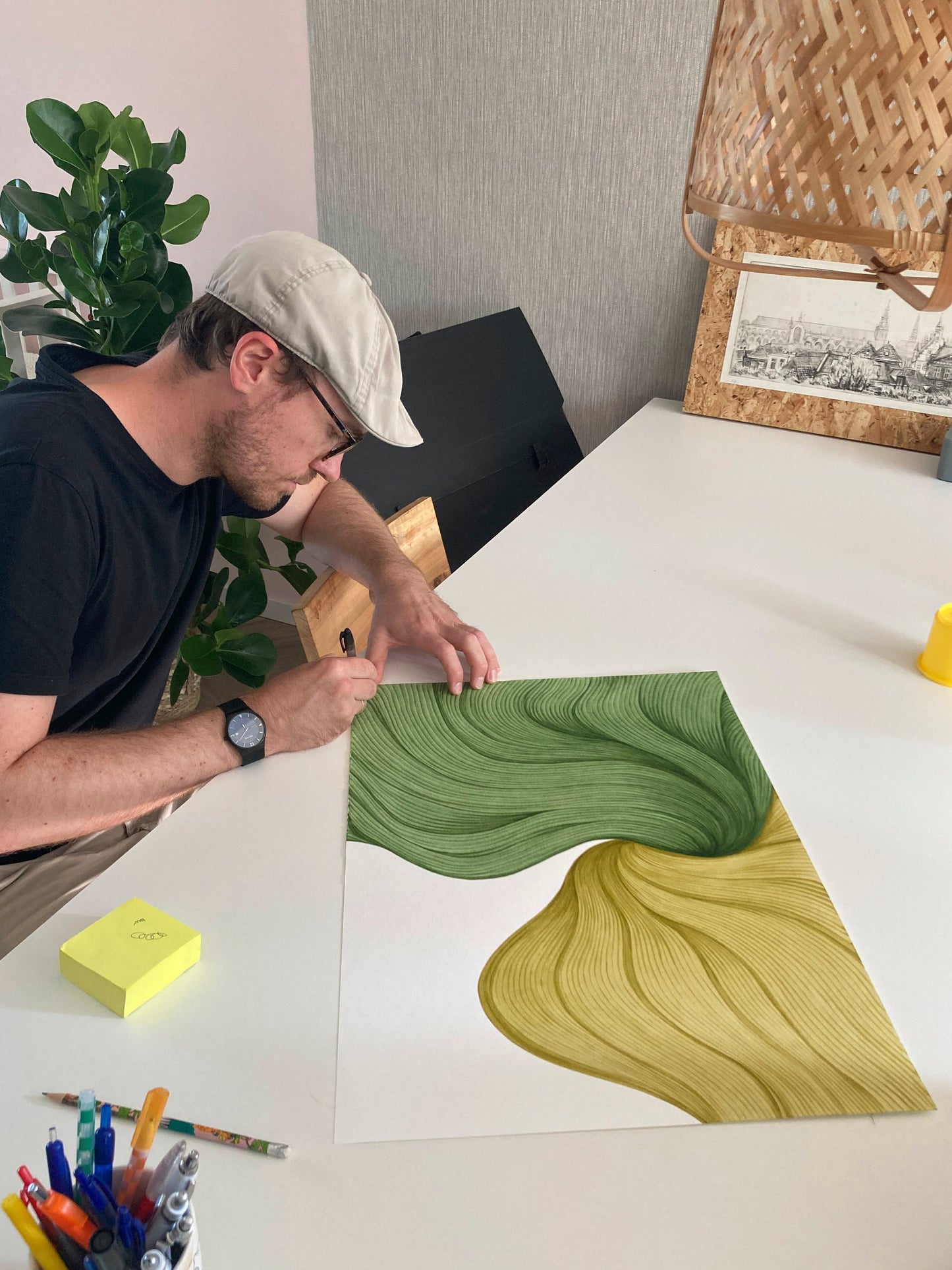 Original marker drawing (A2)